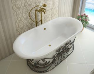 Ванна из литьевого мрамора Эстет Lion silk ФР-00014537 174x80см белый матовый